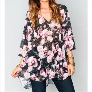 Show Me Your Mumu Diana Rose Shook Tunic Women's Size Medium
